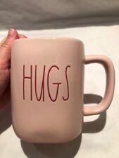 RAE DUNN PINK HUGS COFFEE MUG CUP Artisan Collection by Magenta EUC picture