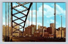 Pittsburgh PA-Pennsylvania, View Of Downtown, Antique, Vintage Souvenir Postcard picture