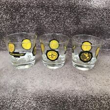 Vintage Coins Around the World Low Ball Glasses CHEVROLET 1960s Chevy Lot Of 3 picture