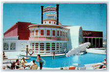 c1950's Pool Scene The Showboat Las Vegas Nevada NV Vintage Postcard picture
