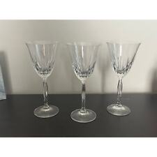 Vintage Mikasa Interlude Cut Crystal Stemmed Wine Glasses Set Of 3 picture