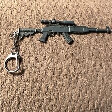 AK47 Rifle In Dark Silver Keychain picture