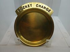 Vintage Brass Pocket Change Dish Trinket Tray Approx 5