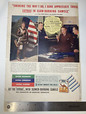 VINTAGE 1943 Camel Tobacco Print Ad Slow-Burning ~ Hoover Vacuum 10x14