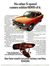 1973 Toyota Corolla 1600 Car  - Original Print (8 x 11) Advertisement picture