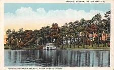 FL, Orlando  FLORIDA SANITARIUM & BOAT HOUSE Lake Estelle  ca1920's Postcard picture