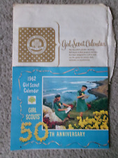 1962 Girl Scouts Calendar with Original Sleeve   picture
