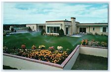c1950 Governor's Mansion Building Water Spray Santa Fe New Mexico NM Postcard picture
