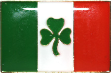 Happy St Patricks Day Ireland Shamrock Clover Lapel Hat Pin  picture