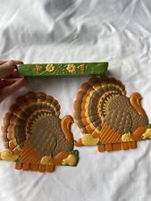 Vintage Avon Thanksgiving Turkey Napkin Holder 1970's Hard Plastic Kitchen Decor picture