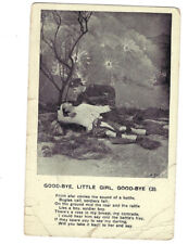 c1910 Good Bye Little Girl Soldiers Military Poem Phrase War WW1 WWI Postcard picture