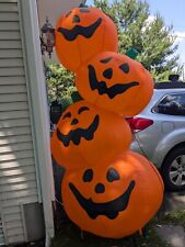 VINTAGE Gemmy Halloween Giant 8 Foot Pumpkin Inflatable Jack O Lantern Read Desc picture