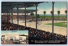 St. Petersburg Florida FL Postcard Major League Spring Training c1940's Vintage picture