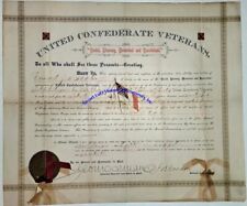 Confederate general John B Gordon signed a United Confederate Veterans diploma picture