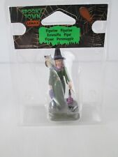 Lemax Spooky Town 2020 Witch Shopping Owl Black Cat Green Dress Walk Retired NEW picture