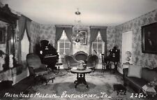 Bentonsport Iowa~Mason House Museum~Mormon Inn~Victorian Parlor~1950s RPPC picture
