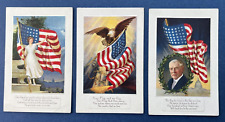 Nice Unposted Set 3 Patriotic Greetings Antique Postcards. EMB. Wilson, Victory picture