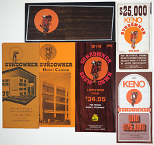Vintage 1970s 80s Sundowner Hotel Casino Reno Paper Ephemera Advertising Lot picture