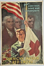 July 1957 AMERICAN JUNIOR RED CROSS Poster Your Heritage Hope & Opportunity 3E picture