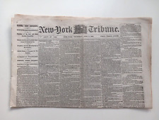 LINCOLN RENOMINATED/POST-CIVIL WAR NEWS/ NEW YORK TIMES JUNE 9, 1864 picture