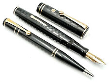 WAHL EVERSHARP BLACK HARD RUBBER BCHR GOLD SEAL DECO BAND FOUNTAIN PEN PENCIL picture
