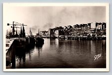 RPPC Port Of Boulogne France Boats Nautical  Gaby Photo VINTAGE Postcard picture