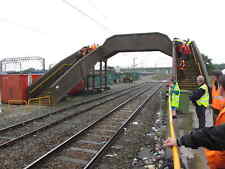 Photo 12x8 Footbridge in Crewe Basford Hall Yard A footbridge across the r c2014 picture