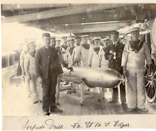 Asia, HMS Edgar, Vintage Albumen Print Torpedo 13x18 Cir Citrate Print picture