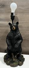 DWK Corporation Standing Black Bear Lamp In Natural Environment Rustic 21.5” picture