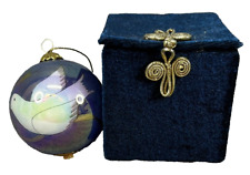 Li Bien Christmas Glass Ball Ornament, Dove of Peace, “Peace, Love, Joy” 2001 picture