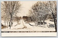 Mechanicsville Iowa~Cherry Street S @ Graham Nursery~Winter~Hotel West~1909 RPPC picture