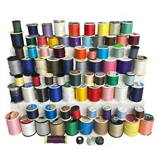 Mixed LOT OF 80 Plastic Spools of Sewing Thread Crafts Vintage picture