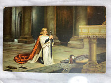 Antique Art Painting Stengel & Co. Postcard The Vigil by John Petite Knight Pray picture