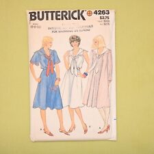Vintage 1980s Butterick Sailor Collar Dress Pattern - 4263 - Bust 30.5-32 UC FF picture