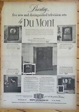 1950 newspaper full page ad for Du Mont Televisions -Distinguished console sets picture