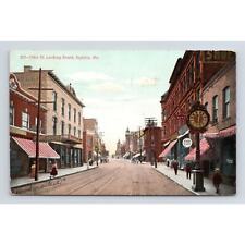 Postcard 1908 Sedalia MO 311--Ohio St Looking South Businesses Streetcar Track picture