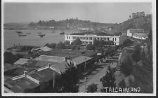 TALCAHUANO CHILE RPPC BEV Waterfront and Panoramic Town View picture