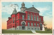 Parochial School Towanda Pennsylvania PA 1941 Postcard picture