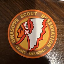 Owasippe Scout Camp Reservation  3” Orange Sticker picture
