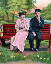 Risqué Postcard Antique 1907 Couple Naughty picture