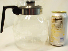 Nestle Nescafe World Globe Glass Carafe Coffee Pot 1970's Vtg Foil Label FreShip picture