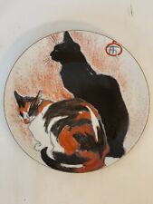 'Two Cats' Limoges Porcelain plate from Museum of Fine Arts Boston 1988 picture
