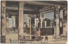 Interior Kendall Young Library Webster City Iowa Hand Colored Albertype Postcard picture