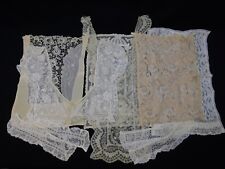 Antique 8 Pc Mixed Lot Of Victorian Lace Collars Dickie Cuffs Trim Pieces picture
