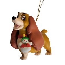 Grolier Disney Ornament Lady and the Tramp Christmas snowman toy picture