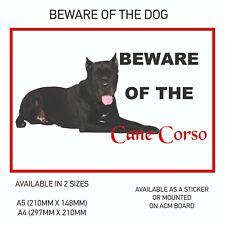 Funny Beware of the Cane Corso Dog Vinyl Car Decal Sticker Pet Animal Lover DS06 picture