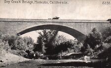 Postcard CA Modesto California Dry Creek Bridge Unused Vintage PC f6046 picture