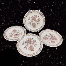 Vintage Johnson Brothers Jamestown Brown Staffordshire Old Granite Plate set 4 picture