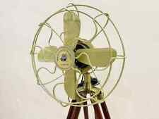 Nautical Handmade Antique Floor Fan, Royal Navy Fan With Brown Wooden Tripod picture