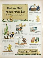 Vintage 1943 Clapp's Baby Foods Cartoons For How's & Why's Advertisement picture